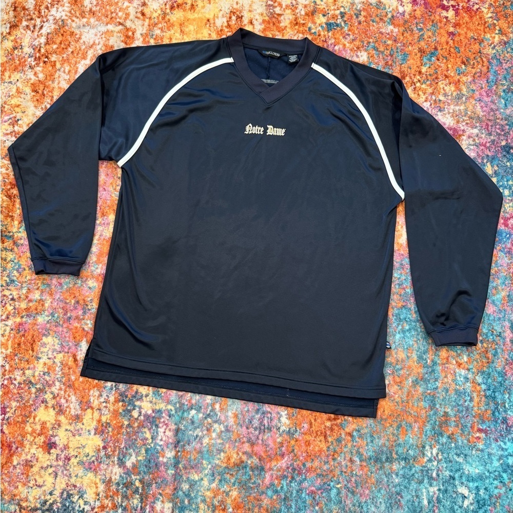 Vintage Notre Dame Holloway Pullover XXXL Navy Blue Athletic Fighting Irish